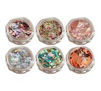 6 Bottles/Set Nails Sequins Mixed Shapes Nails Sequins Fashion Cosmetic