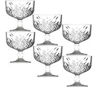 (6 Bowls) Footed Ice Cream Sundae Dessert Glasses Bowl Set