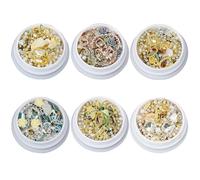 6 Boxes 3D Nail Art Rhinestones Mixed-Style Nail Art Charms Diamonds Nails Art Decorations Pearl Nail Gems Crystals Metal Nail Art Supplies for Women Girls DIY Nail Design