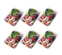 6 Boxes DIY Natural Dried Flowers Craft Mix for Scrapbooking Vases | Ten or Flower Types, Random Colours Shipped, Box Included for Teachers and Nail Artists Random Style