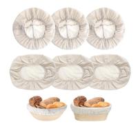6 Bread Proofing Basket Cloth Liners, Round and Oval, Banneton Proofing Basket, Pastry Cloth, Home and Bakery