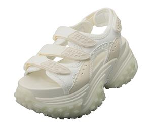 (6) Buffalo Cerbo Track Vegan Womens Walking Sandals in White