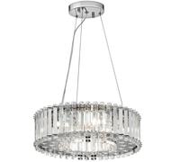 6 Bulb Ceiling Pendant Light Fitting Chrome LED G9 3.5W Bulb