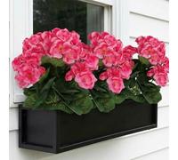 6 Bundles Artificial Geranium Fake Flowers, UV Resistant Artificial Outdoor Flowers, Realistic Faux Silk Geranium Flowers, That Look Real Fade Resistant for Porch, Patio & Garden (pink)