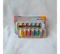 6 Capsules Pearl Dye Paint for Decorating Painting Colourful Art Easter Egg Eggs - Red,Green, Orange, Blue, Yellow, Purple Brilliant Colours