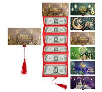 6 Card Slots Eid Money Envelopes 2026 New Foldable Eid Mubarak Money Envelopes for Cash Gifts,Perfekt Eid Money Wallets for Kids & Adults Birthday Festive Gifting and Lunar New Year Celebrations