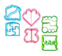 6 Cartoon Molds, Cute Fun Molds, Sandwich Dough Cutters, Kitchen Tools.