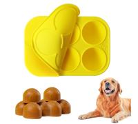 6 Cavities Dog Treat Molds with Lid Compatible with Woof Pupsicle and Power Chewer Pupsicle, Silicone Molds for Dog Frozen Treats, Reusable Tray for Making Refill Treats for The Pupsicle Toy