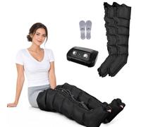 6 Cavities Lymphatic Drainage Massager, Electric Pressure Massage Machine (Black L, Legs)