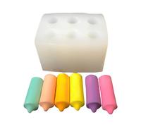 6 Cavities Silicone Molds for Epoxy Resin Pillar Soap Chocolate Cake Fondant Silicone Soap Birthday Party Mold