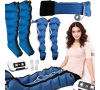 6 Cavity Air Compression Recovery Boots, Lymphatic Drainage Massager, 0-240 mmHg Adjustable Pressure, 0-30 Minute Timer, for Lipedema Treatment, Swelling Relief, Muscle Relax, Home Use