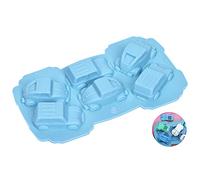 6 Cavity Cars Shape Silicone Muffin Cake Bread Mold Chocolate Jelly Candy Soap Baking Mould(1 PC)