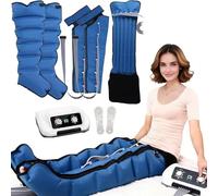 6 Cavity Compression Boots Massager, Electric Lymphatic Drainage Machine, 0-240 mmHg Pressure, 0-30 Mins Timer, for Lipedema Swelling Relief, Muscle Relaxation, Full Body Air Compression
