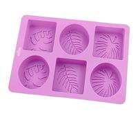 6 Cavity Creative Leaf Soap Mould Handmade Soapstone Scented Candle Mold Food Grade Silicone Baking Mould Easy to Demo