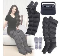 6 Cavity Electric Air Compression Massager Machine, Compression Boots, Full Body Waist Arm Leg Relax Instrument for Full Body Massage Pressotherapy Lymphatic Drainage