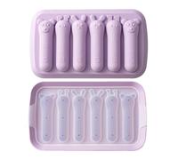 6 Cavity Hottdog Shape Flexible Silicone Baking Tray, Multipurpose Kitchen Gadget | Perfect for Homemade Sausages on Stadel Climbing Moulds