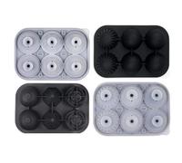 6 Cavity Leak Proof Ice Molds Portable Silicone Cubes Container Tray High Efficiency Ball Maker Portable Ice Cubes Container