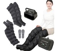 6 Cavity Leg Massagers Machine, Electric Air Compression Boots, Lymphatic Drainage Massage | Recovery System, Timer and Adjustable Pressure 0~250mmHg