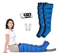 6 Cavity Lipedema Treatment Massager, Air Compression Leg Recovery Boots, 0-240 mmHg Adjustable Pressure, 0-30 Mins Timer, Lymphatic Drainage, Pain Swelling Relief, Home Use