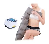 6 Cavity Lymphatic Drainage Leg Massager, Portable Electric Air Compression Massager for Legs Arms Waist Feet Promote Blood Circulation Relax and Relieve Muscle Pain (A)