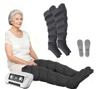 6 Cavity Lymphatic Drainage Massager, Leg Massager, XXL Electric Air Compression Massager for Circulation, Arm Leg Waist Wraps, Foot Ankles Calf Massage Machine, Pain Relax