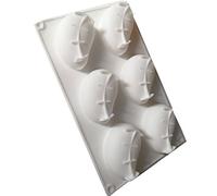 6-Cavity Mango Jelly Mousse Cake Mold, Ice Cream Silicone Mold, DIY Chocolate Fondant Mold