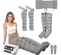 6 Cavity Pressotherapy Air Compression Leg Foot Massager, Compression Boots Lipedema Legs Treatment, Calf Massagers for Pain and Circulation, Pressotherapy and Lymphatic Drainage