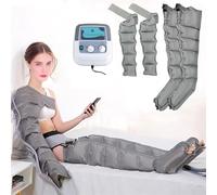 6 Cavity Pressotherapy Air Compression Leg Foot Massager, Lymphatic Drainage Massager Legs Lymphedema, Leg Compression Sleeve Machine, Blood Circulation, Timed and Adjustable Pressure