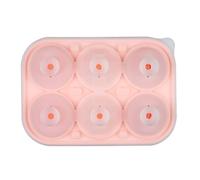 6 Cavity Rose Diamantine Sphere Shape Ice Cubes Tray with Reinforced Base Silicone for Cocktails Party Accessories Silicone Ice Cubes Tray Rose Diamantine