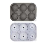 6 Cavity Silicone Ice with Lid for Whiskeys Cocktails Efficient Safe Round Large Cubes Tray Funnel Leak Proof Cubes Tray Funnel Design