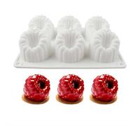 6-Cavity Silicone Mold - Simulated Blueberry & Raspberry Cake Mousse Mold, 3D Fruit-Shaped Baking Pan for Jelly, Chocolate, Soap, Non-Stick Food-Grade Silicone (10.3" x 7")