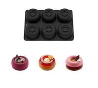 6-Cell Circular Concave Design Silicone Cake Mold Food Grade French Mousse Mould Candle Mold Kitchen Dessert Baking Tools