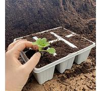 6 Cell Recyclable Grey Plastic Plant Tray | Pack of 10 (10)