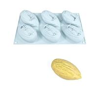 6-Cell Silicone Chocolate Mold Pistachios Pecan Coffee Bean Design Mousse Cake Mould Party Dessert Baking Tools Kitchen Bakeware
