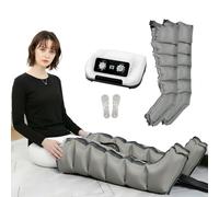 6 Chamber Air Compression Massager - Pressotherapy Recovery Boots Leg, Arm & Waist Massager for Lymphatic Drainage, Circulation & Pain Relief (Grey, 2legs(XXL))
