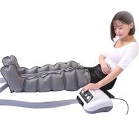 6 Chamber Lymph Drainage Leg Massager, Electric Leg Air Compression Massager for Arms Legs Waist, Wrapping Ankles and Calf Massage Machine for Pain Relaxation(Grey,2Legs)