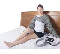 6 Chamber Lymph Drainage Leg Massager, Electric Leg Air Compression Massager for Arms Legs Waist, Wrapping Ankles and Calf Massage Machine for Pain Relaxation(Grey,2Arms)