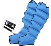6 Chamber Lymph Drainage Leg Massager, Electric Leg Air Compression Massager for Arms Legs Waist, Wrapping Ankles and Calf Massage Machine for Pain Relaxation(Blue,2Legs)