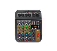 6 Channel Audio Mixer DJ Consoler With 48V Phantom Bluetooth USB To PC Record Playback For Live Karaoke Outdoor Party