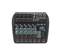 6 Channel Audio Mixer (V4) With USB Bluetooth Function Delay Effect 2 Band EQ Ideal For Home Recording And Karaoke Widely Applicable