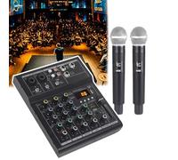 6-Channel Bands Mixing Boards, Audio Mixer, Small-Format Analog Mixing Console, Damping Sensing Knob, Interface USB Drive, for Professional And Beginners,A