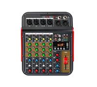 6 Channel DM4 Audio Mixer DJ Consoler With 48V Phantom, Bluetooth, USB To Recording, Sound Mixing Console Easy To Use