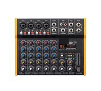 6-Channel Multi-Audio Mixer, 99 Stereo Bluetooth 5.0, 6.5mm Output TypeC Soundcard For Bands And Live Recording Widely Applicable