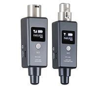 6-Channel Wireless Microphone System with 30m Transmission Distance, 24-bit/48kbps Resolution, Built-in Dual, USB Charging, LED Screen, Anti-Jamming, Mic/Line Modes, Plug and Play, Compatible with Mi