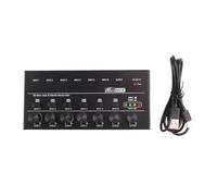 6 Channels Audio Mixer Mini Stereo Mixer 6.35MM Low-Noise USB Mixer For Recording Studio,Black