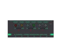 6 Channels Stereo Headphone Amplifier Mini Portable Earphone Splitter Ultra Low-Noise Mixer for Recording Studio Monitor(PH600-Green)