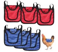 6 Chicken Aprons for Hens, Adjustable Saddles, Protects Against Pecking, Poultry Feather Protectors for Outdoor Use