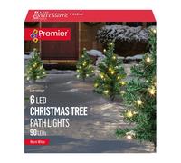 Premier Pre-Lit Christmas Tree Pathway Lights, 6 Pack, Green