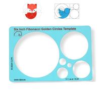 6" Circle Stencil Template - Golden Ratio Tool for Drawing - Fibonacci Template - Geometric Stencil for Art, Drafting and Quilting - Clear PETG - Made in Australia