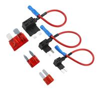 6 Circuit Adapter Taps, Micro Car Holder 12V 24V Dual Slot 10A Wiring | Three types included, piggyback splice design, universal vehicle compatibility, rating complete, harness connection kit